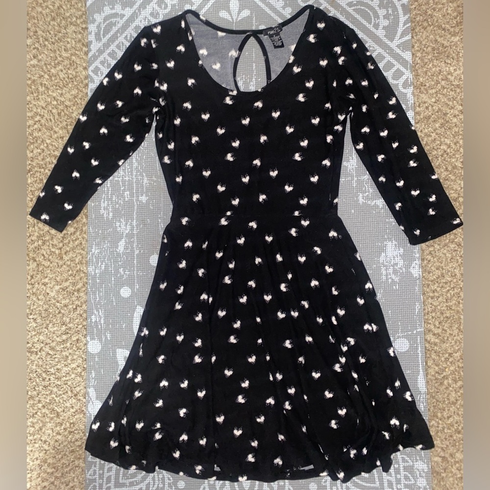 Black and White Hearts Dress